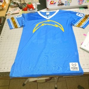Victoria Secrets Pink Chargers jersey size small